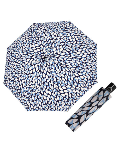 Fiber Magic Leaves blue | Dámský skládací deštník | Doppler CZ