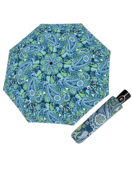 Fiber Magic Paisley blue | Dámský skládací deštník | Doppler CZ
