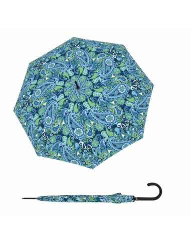 Fiber Flex Long AC Paisley blue | Dámský skládací deštník | Doppler CZ
