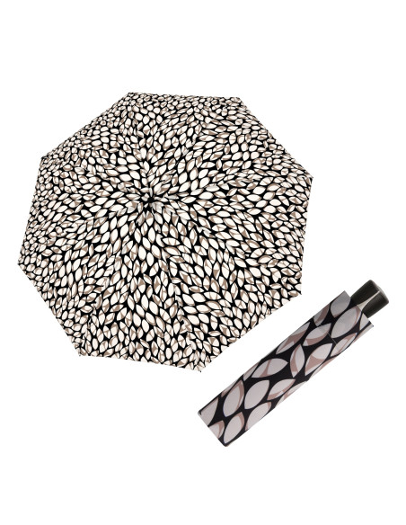 Fiber Mini Leaves taupe | Dámský skládací deštník | Doppler CZ