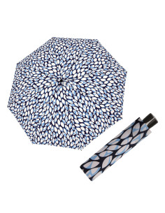 Fiber Mini Leaves blue | Dámský skládací deštník | Doppler CZ
