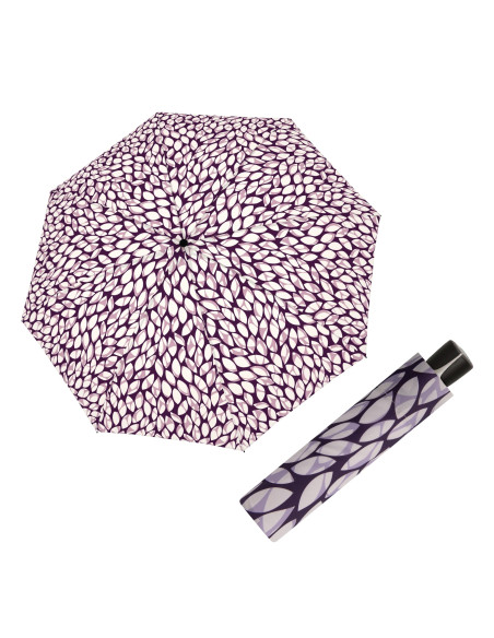 Fiber Mini Leaves indigo | Dámský skládací deštník | Doppler CZ