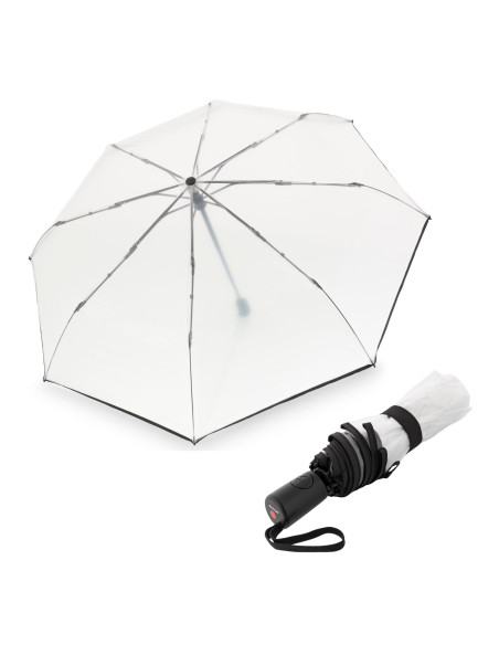 KNIRPS A.200 MEDIUM  Transparent Black |  Plnoautomatický deštník | Doppler