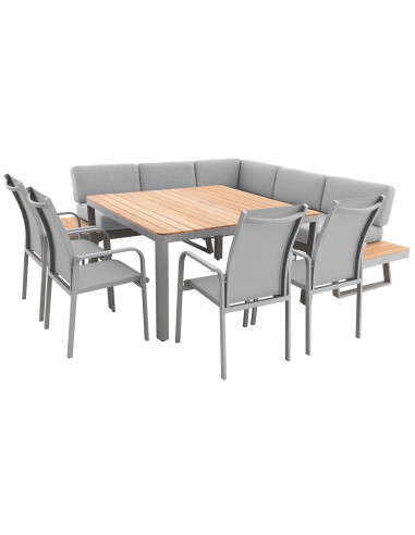 EXPERT PLUS AVERSA TEAK - 7-dílná hliníková jídelní souprava | Doppler CZ