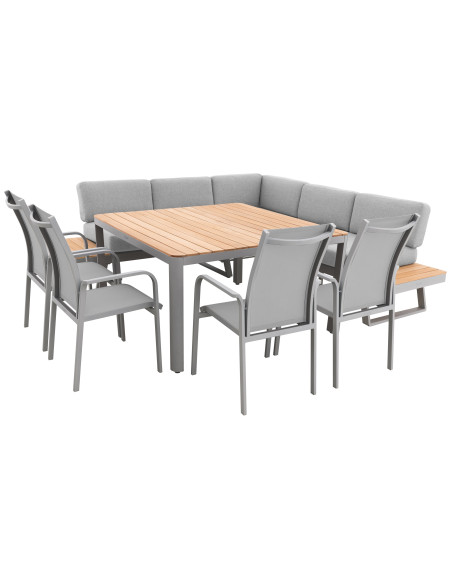 EXPERT PLUS AVERSA TEAK - 7-dílná hliníková jídelní souprava | Doppler CZ