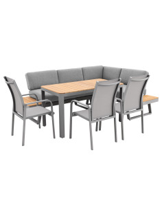 EXPERT PLUS AVERSA TEAK - 6-dílná hliníková jídelní souprava | Doppler CZ