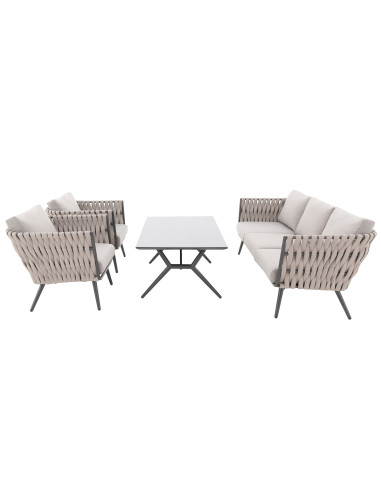 RIVA EXPERT set - hliníková zahradní souprava antracit/šedá | Doppler CZ