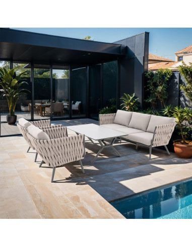 RIVA EXPERT set - hliníková zahradní souprava antracit/šedá | Doppler CZ