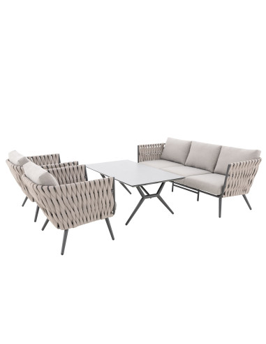 RIVA EXPERT set - hliníková zahradní souprava antracit/šedá | Doppler CZ