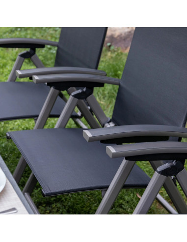 AVANTAGE - hliníkové polohovací křeslo antracit | DOPPLER