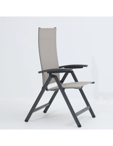 AVANTAGE - hliníkové polohovací křeslo antracit | DOPPLER