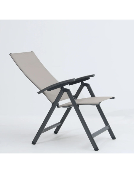 AVANTAGE - hliníkové polohovací křeslo antracit | DOPPLER