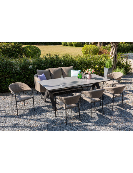 MELIA LIKA-TEX® mocca - luxusní zahradní pohovka | Doppler CZ