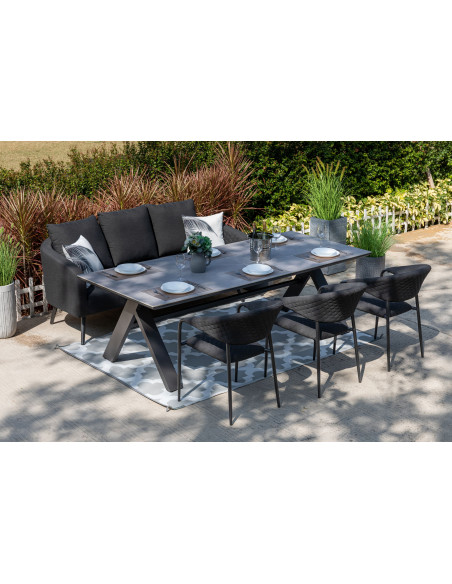 MELIA LIKA-TEX® antracit - luxusní zahradní pohovka | Doppler CZ