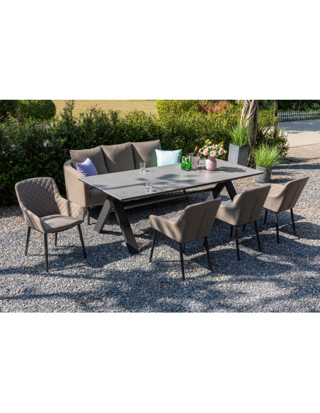 Paris LIKA-TEX® mocca | Luxusní zahradní křeslo | Doppler CZ