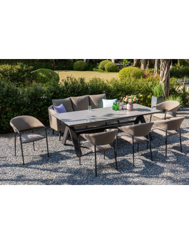 Melia LIKA-TEX® mocca | Luxusní zahradní křeslo | Doppler CZ