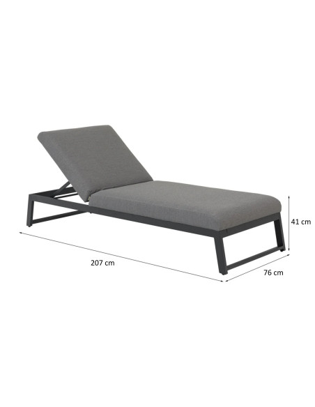 Melia LIKA-TEX® šedé | Luxusní zahradní lehátko | Doppler CZ