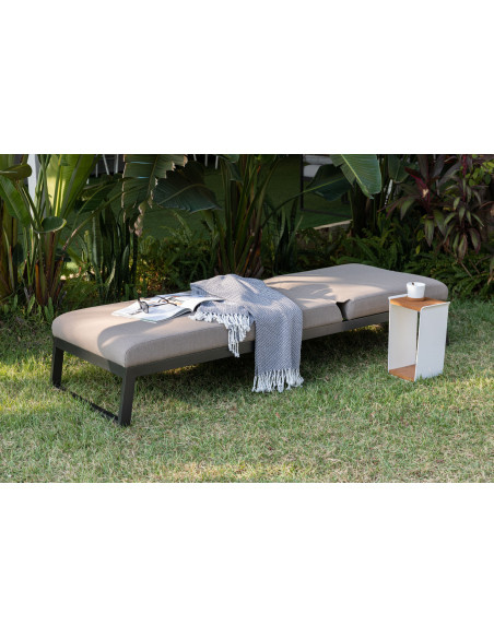 Melia LIKA-TEX® šedé | Luxusní zahradní lehátko | Doppler CZ