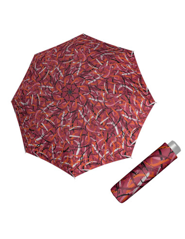 Mini Light Moving Lines red | Dámský skládací deštník | Doppler CZ