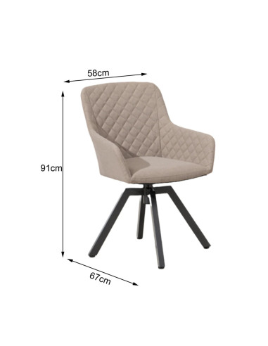 Paris LIKA-TEX® mocca | Luxusní otočné zahradní křeslo | Doppler CZ