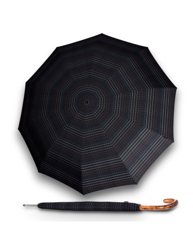 Knirps T771 Long check black | vystřelovací deštník | Doppler