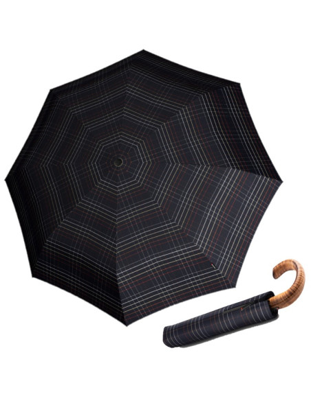 Knirps S570 Large check black | vystřelovací deštník | Doppler
