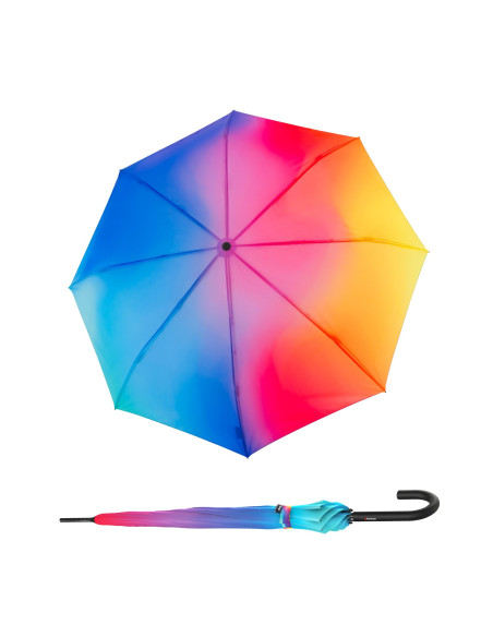 KNIRPS A.760 STICK AUTOMATIC Rainbow | Holový vystřelovací deštník | Doppler