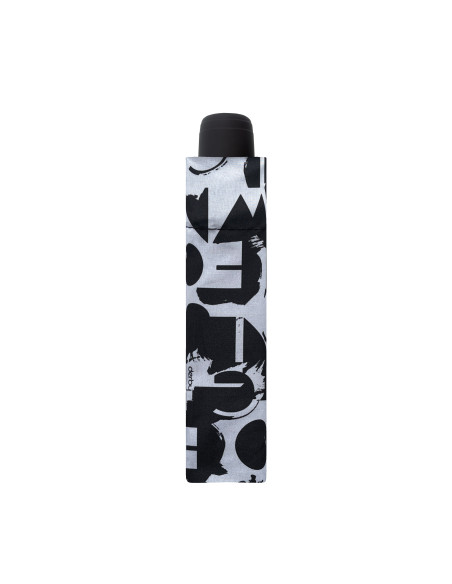 Hit Mini Lettering Black&White | Dámský skládací deštník | Doppler CZ