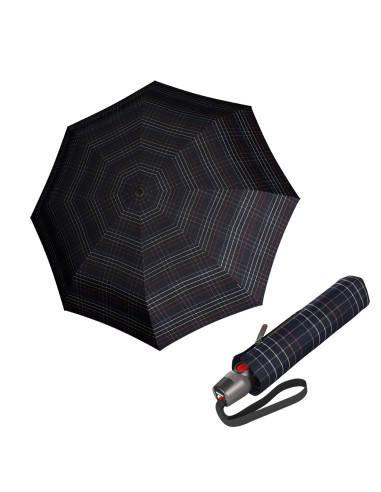 KNIRPS T.200 Check black | Plně automatický deštník | DOPPLER CZ
