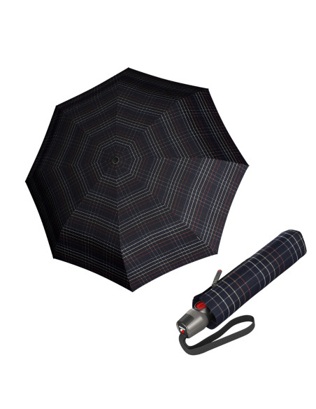 KNIRPS T.200 Check black | Plně automatický deštník | DOPPLER CZ
