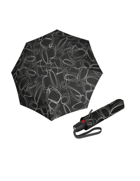 KNIRPS T.200 Medium Duomatic Pure Black | automatický deštník | DOPPLER  CZ