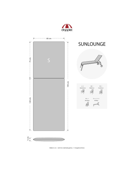 Polstry, sedáky na zahradní lehátka | Spot 6916 | DOPPLER CZ